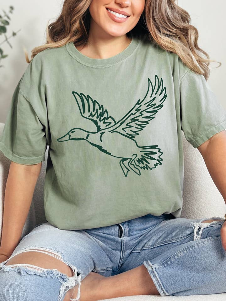 Mallard Duck PUFF VINYL TRANSFER for wholesale by Faith Forward Transfers