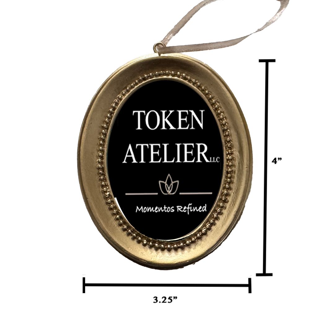 Token Atelier - Wholesale Ornament - Gold Oval Framed Vintage Ornament 1