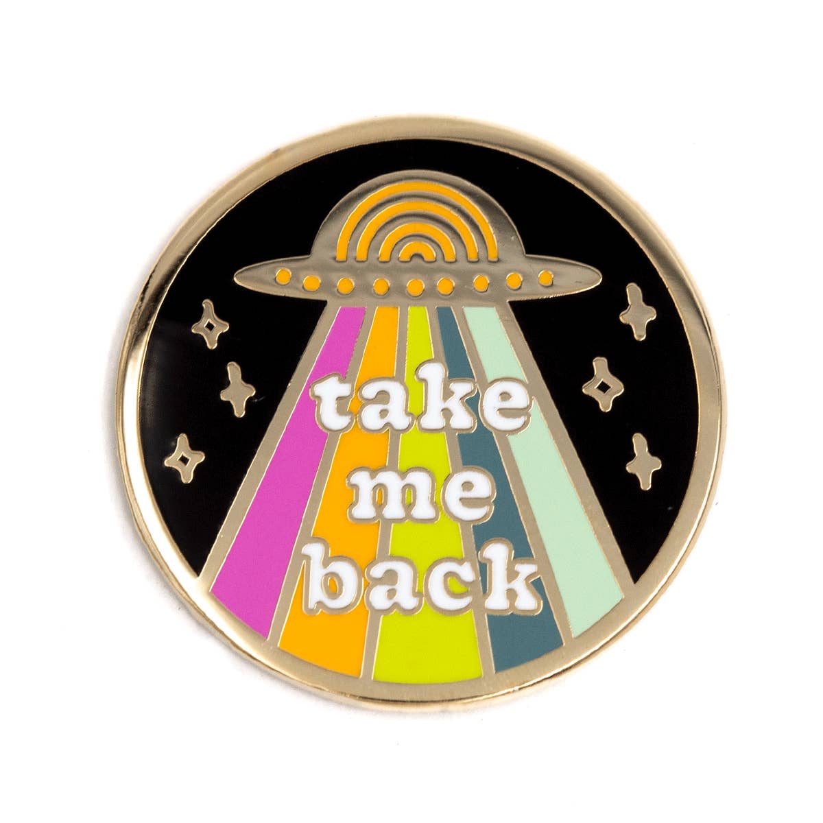 These Are Things - Wholesale Lapel Pin/Button - Take Me Back UFO Enamel Pin