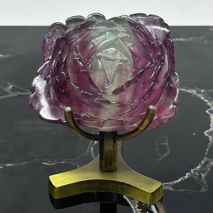 Large Fluorite Rose - 1 piece for wholesale by The Crystal Tabby