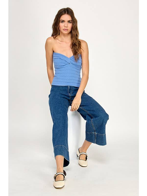 Miss Love - Wholesale Knit Top - Women's - Twist Front Sweater Tube Top51