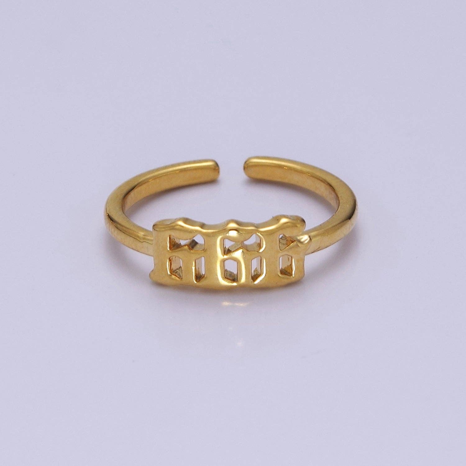 Aim Eternal - Wholesale Band/Stacked Ring - Dainty Angel Number Ring, Minimalist Gold Filled Ring Unisex5