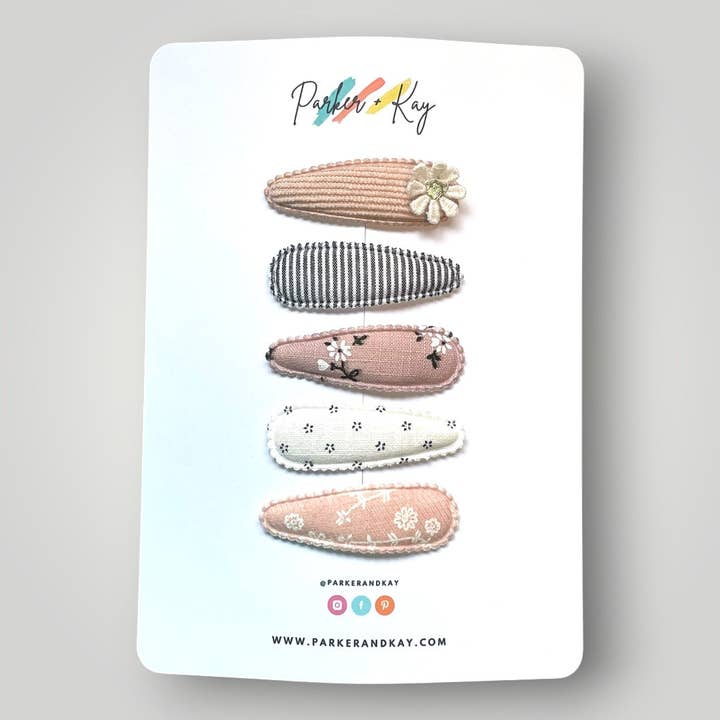 Parker and Kay Collective - Wholesale Hair Clip - Kids - Mystery Bag | Fabric Snap Clips15