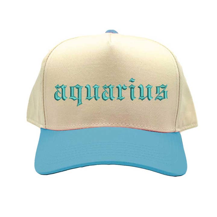 Aquarius Two-Tone Baseball Hat for wholesale by DSY Lifestyle