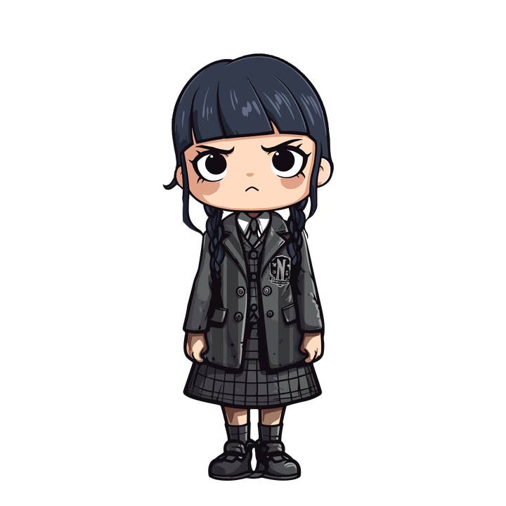 Chibi Wednesday Inspired Stickers for wholesale by Animania