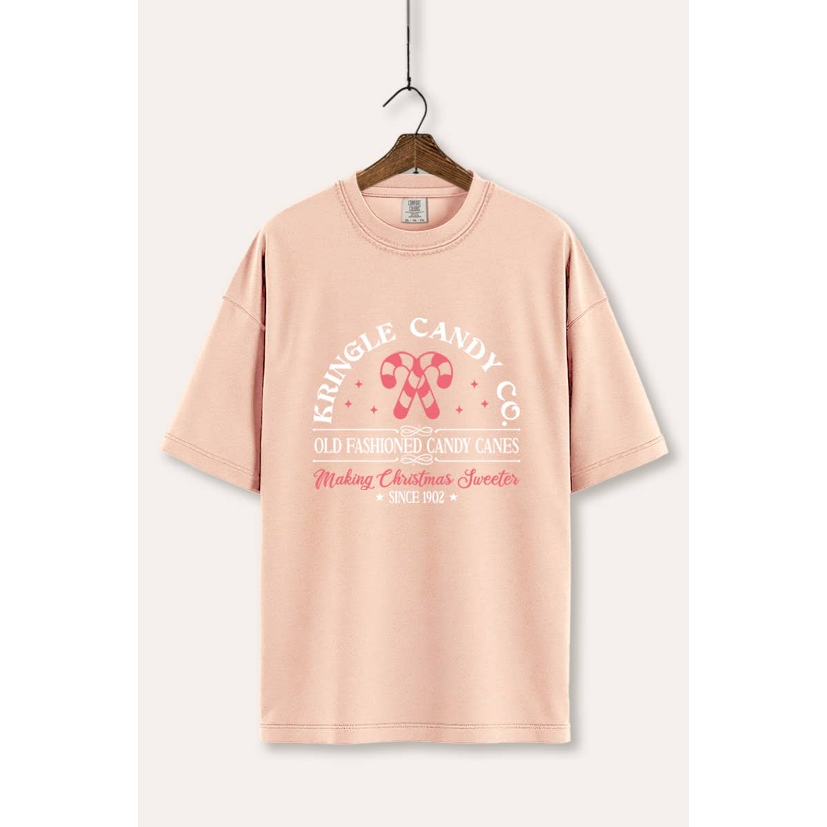 STARCHIS - Wholesale T-Shirt (Graphic) - Women's - CHRISTMAS CANDY CANE GRAPHIC COMFORT T-SHIRT IN WHITE3