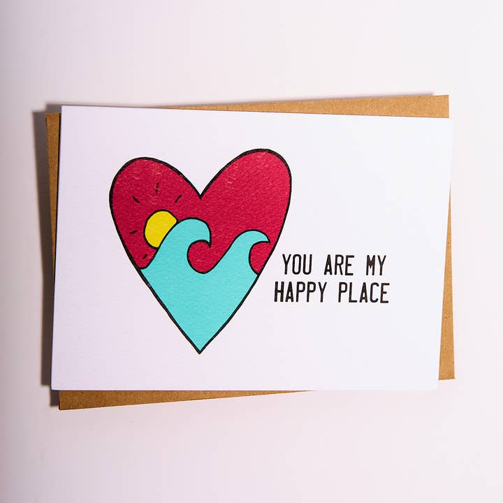 You Are My Happy Place Card for wholesale by DoodleGirl Designs