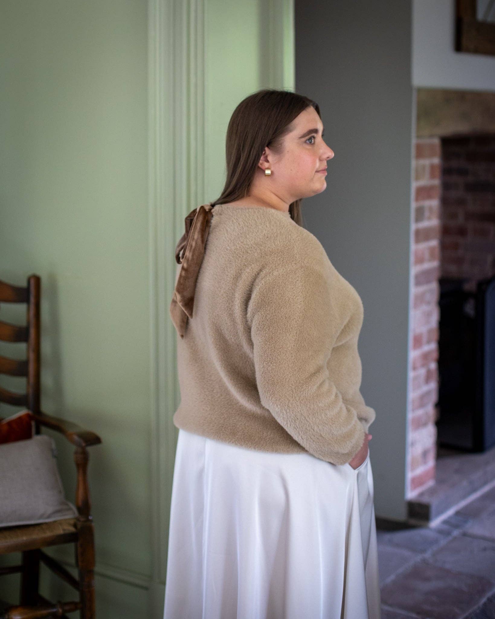 CHALK - Vente Pull en maille – femme - Ruby Jumper | Beige Clair1