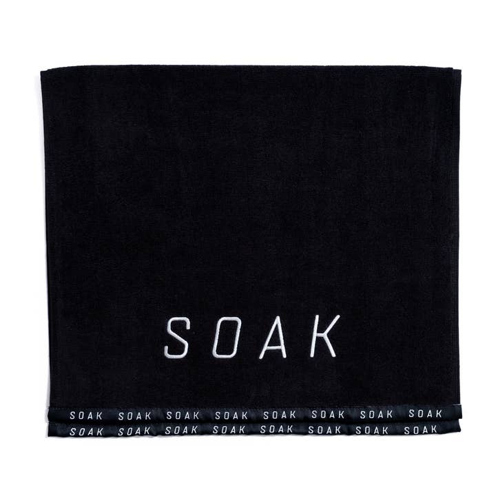 Classic Black Cotton Towel for wholesale by SOAK