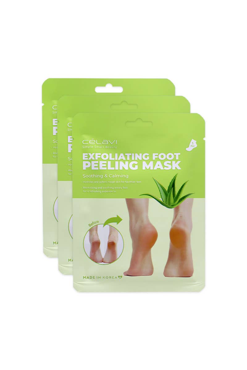 PINEAPPLE Beauty - Wholesale Foot Mask - Celavi 45944 Aloe 3 Pairs Foot Peeling Mask Set - 1 set2