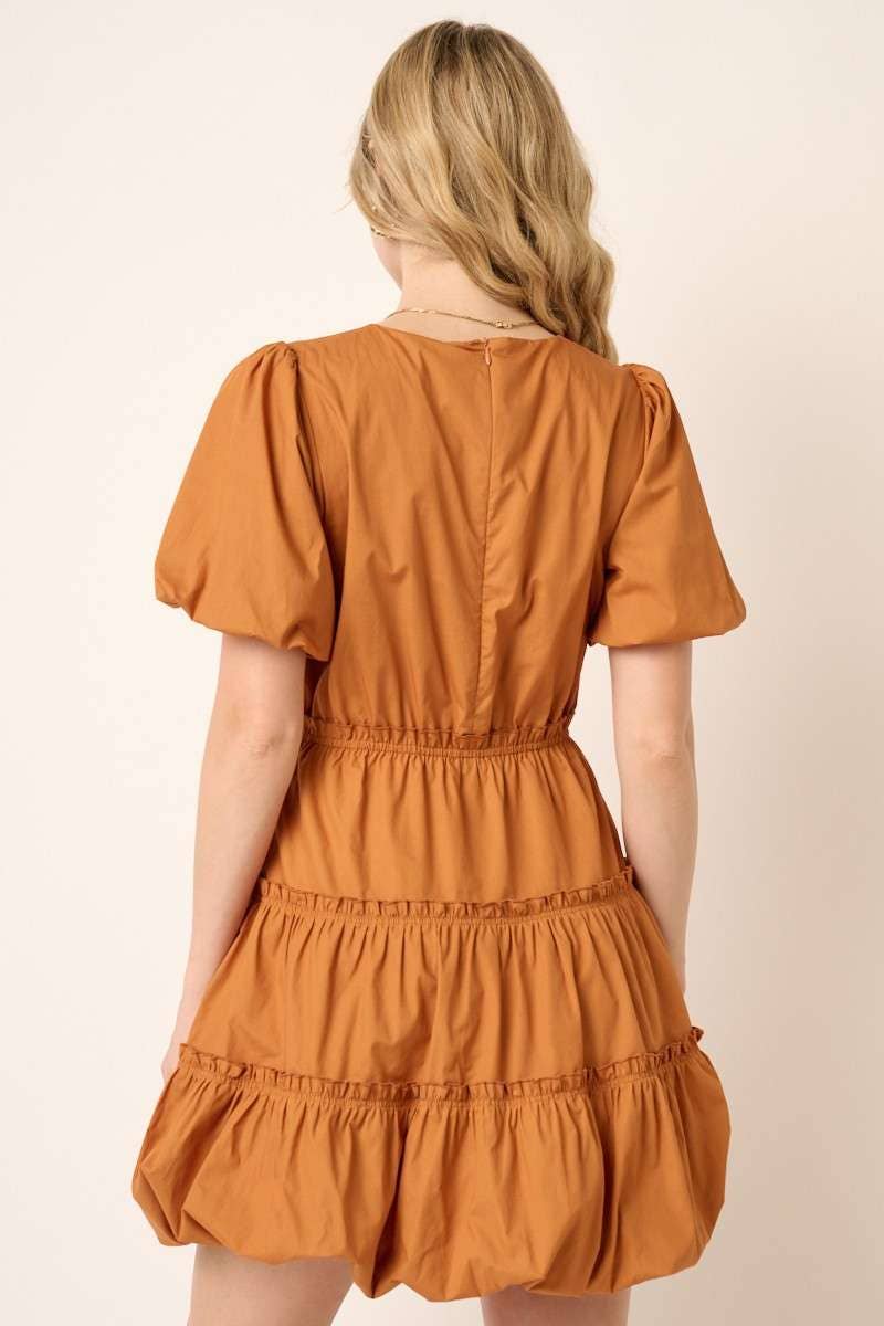 mittoshop - Wholesale Dress - Women's - BALLOON SLEEVE BUBBLE HEM MINI DRESS12