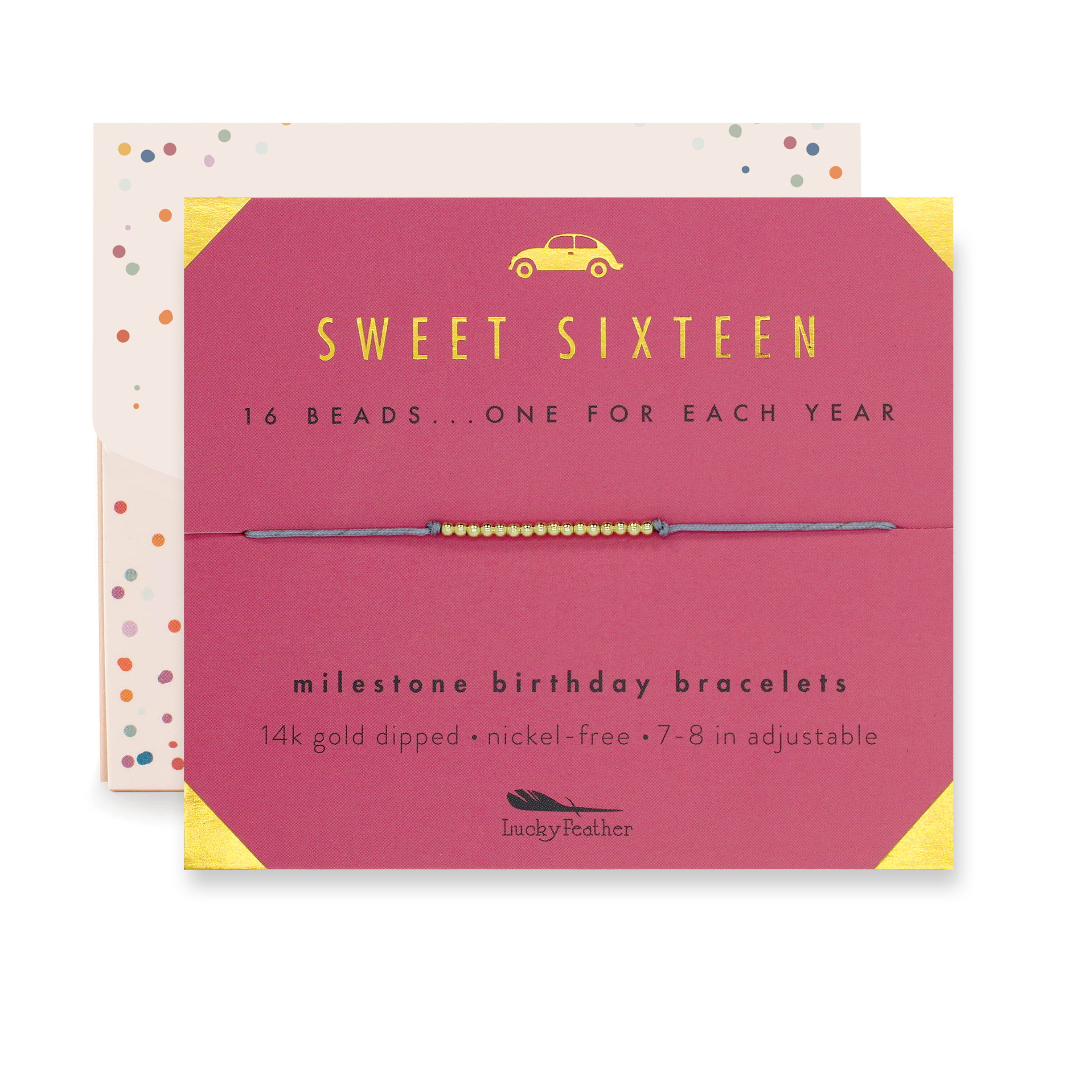 Lucky Feather - Wholesale Beaded Bracelet - 16th Milestone Birthday Bracelet - A Bead for Each Year1