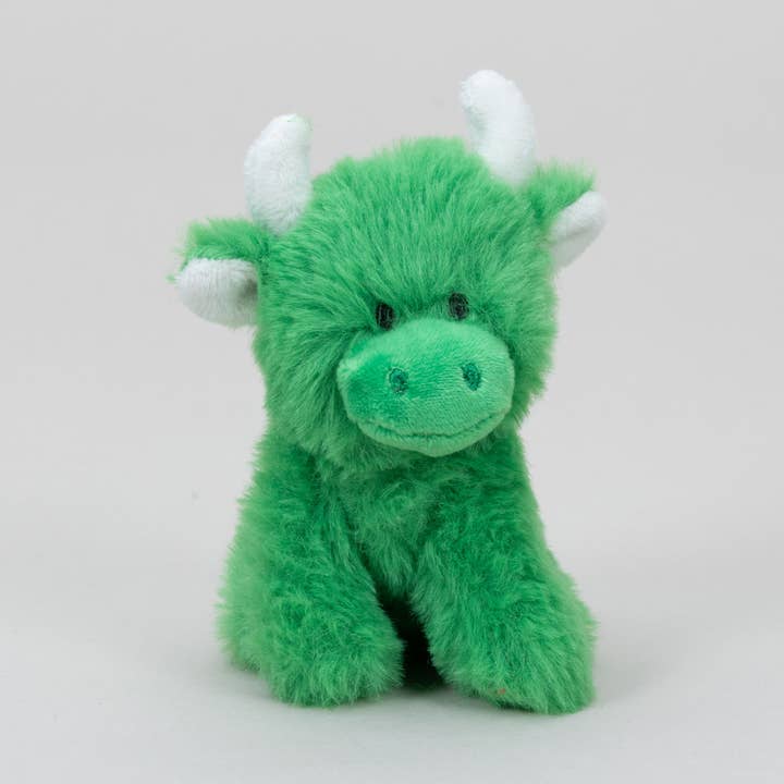 Green Mini Highland Cow COOllectible Soft Toy for wholesale by Jomanda Soft Toys & Accessories