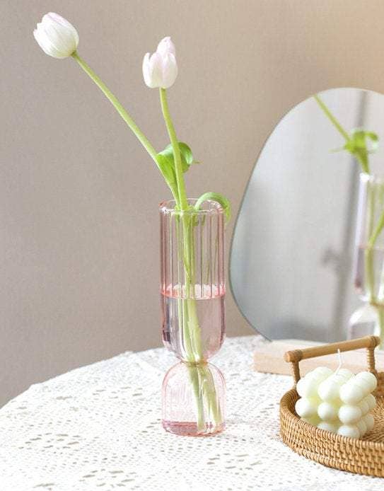 Our Dining Table - Wholesale Vase - Handmade French Style Ribbed Glass Vase9