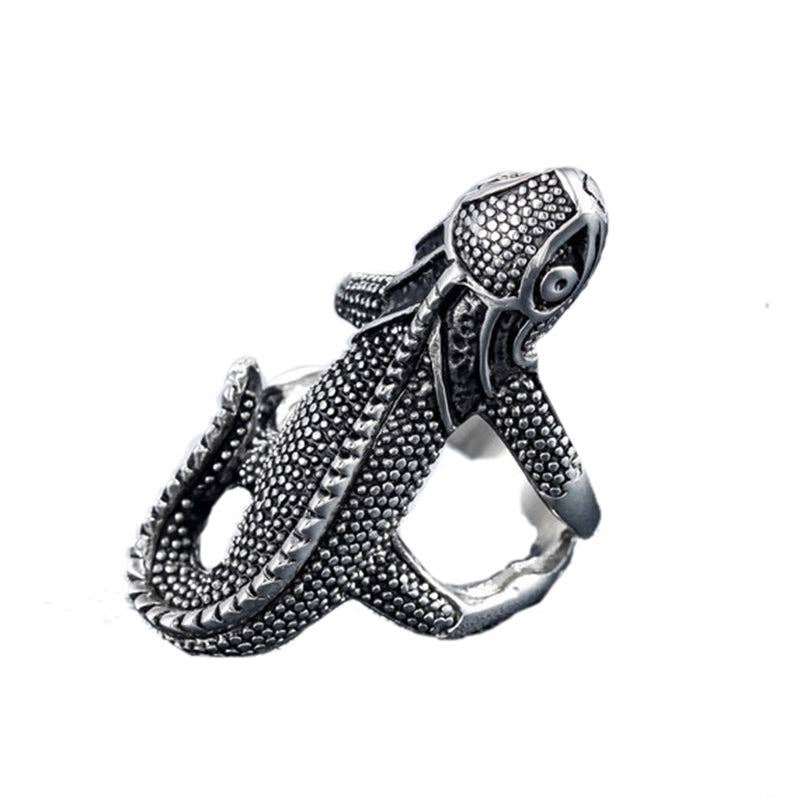 Tourtiwi – Engroshandel Statementring – Tourtiwi Retro punk-dyr justerbar ring4