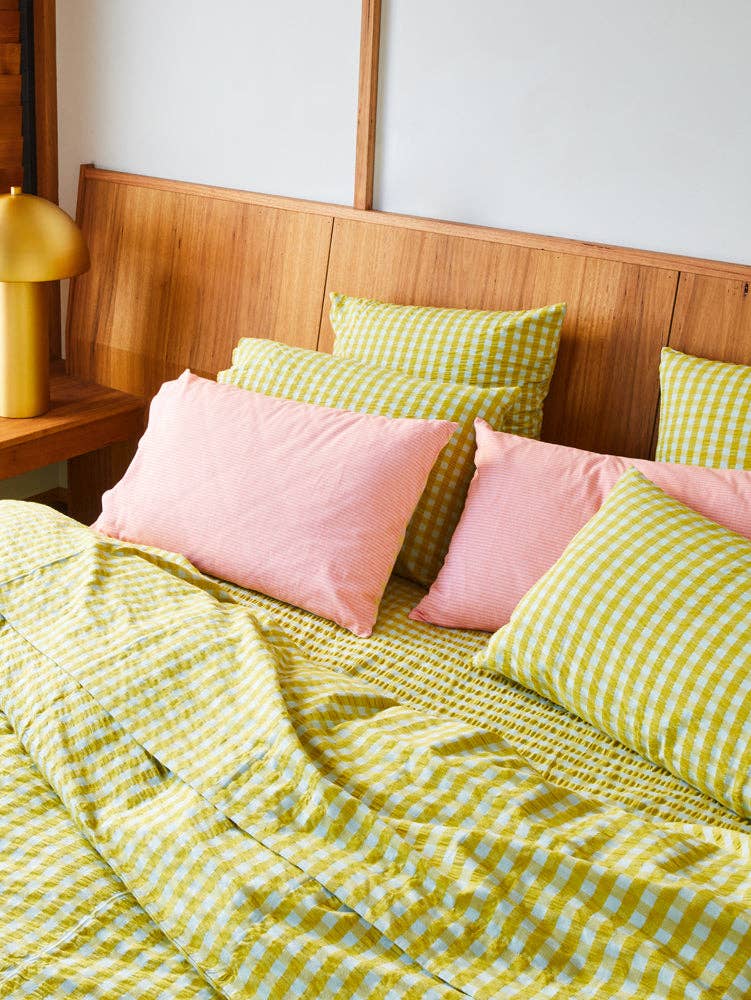 Mosey Me - Wholesale Bedding Pillowcase/Sham - Citrus Seersucker Standard Pillowcase Set4