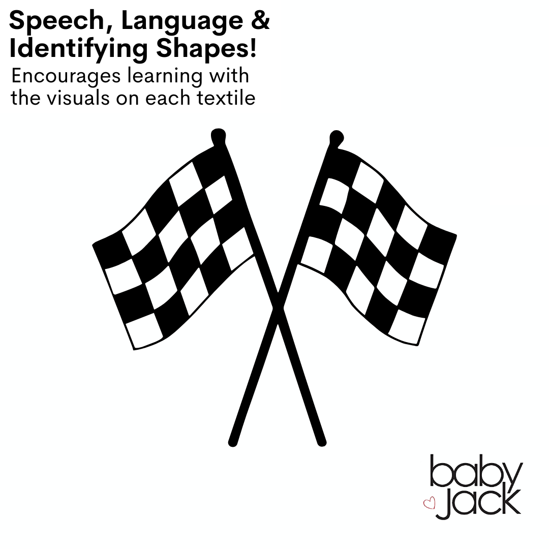 Baby Jack and Company - Wholesale Stuffed/Plush Toy - Kids & Baby - Racing Flag Baby NASCAR Tag Stroller Toy 10" x 10"7