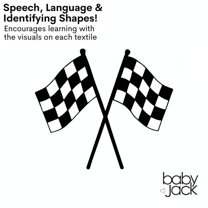 Baby Jack and Company - Wholesale Stuffed/Plush Toy - Kids & Baby - Racing Flag Baby NASCAR Tag Stroller Toy 10" x 10"7