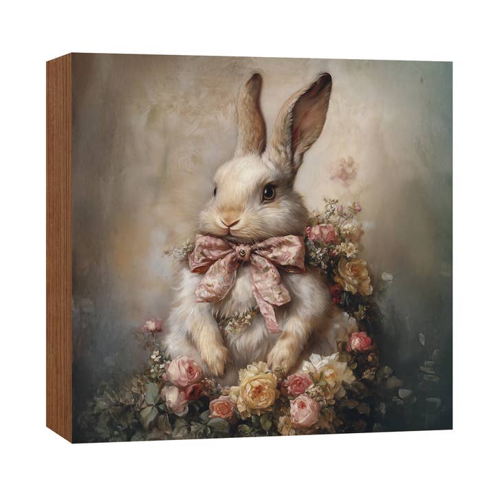 Elegant Floral Bunny Tabletop Decor – Spring Home Accent for wholesale by LifeSong Milestones