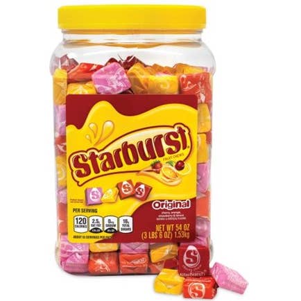 O'Shea's Candies Sweet Shop - Wholesale Hard Candy - Tub Canister Nostalgic 1960 Starburst Original Retail 5/$1