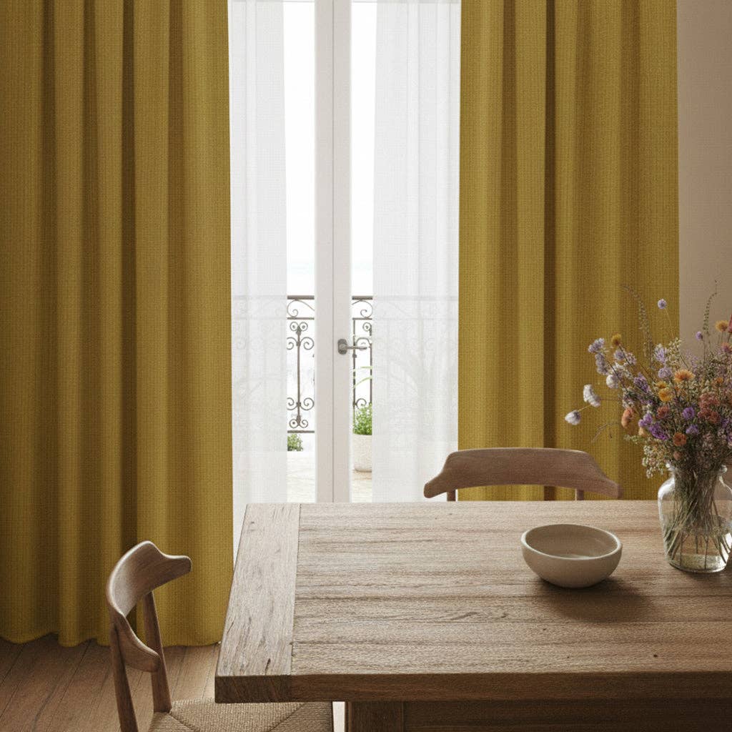 Happyfriday - Wholesale Curtain - Solace Mustard Curtain0