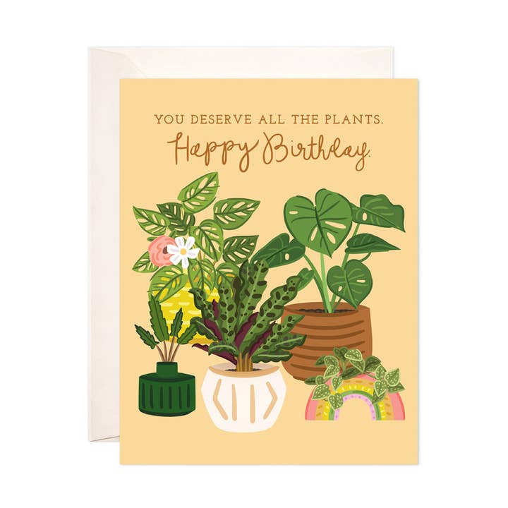 All the Plants Greeting Card - Birthday Card for wholesale by Bloomwolf Studio