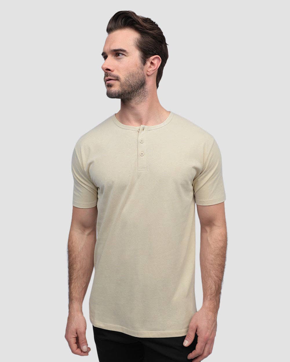INTO THE AM – Engroshandel T-shirt – til mænd – Herre T-shirt med korte ærmer og henley-udskæring53