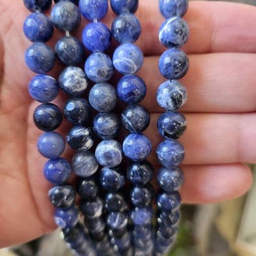 Crystals and Sun Signs - Wholesale Beads - Sodalite Beads 6mm & 8mm Round Strands1