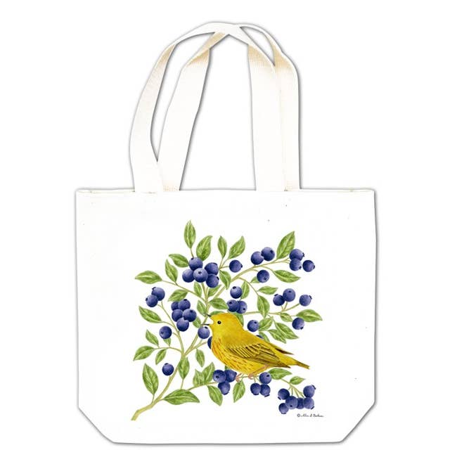 Gift Tote 18-517 Blueberry Warbler for wholesale by Alice's Cottage