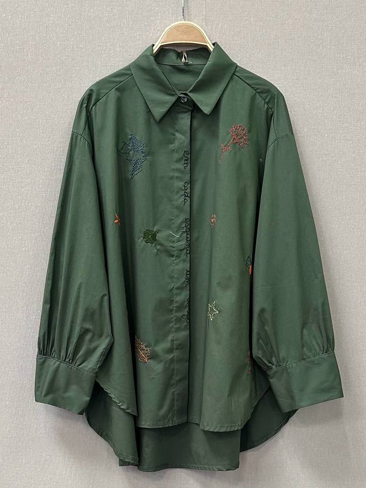 SWEET MAGIC MODA Y COMPLEMENTOS - Wholesale Button Down Shirt - Women's - LONG SLEEVE COTTON SHIRT4