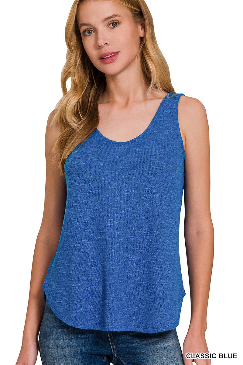 42POPS - Wholesale Tank Top - Women's - ,..SI-26300 Sleeveless Double Scoop Neck Tank Top5