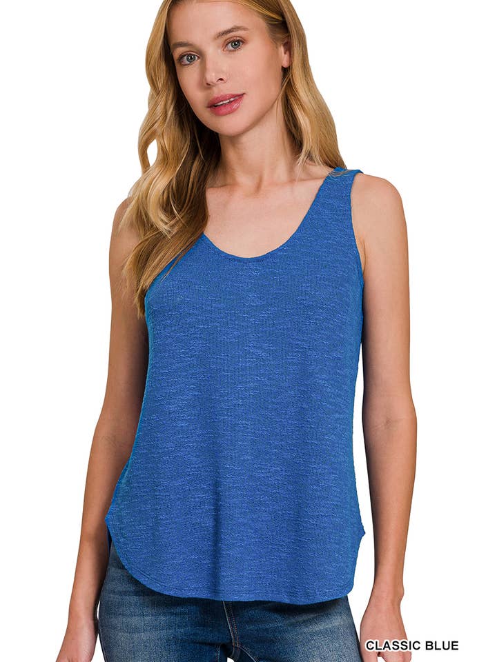 42POPS - Wholesale Tank Top - Women's - ,..SI-26300 Sleeveless Double Scoop Neck Tank Top5