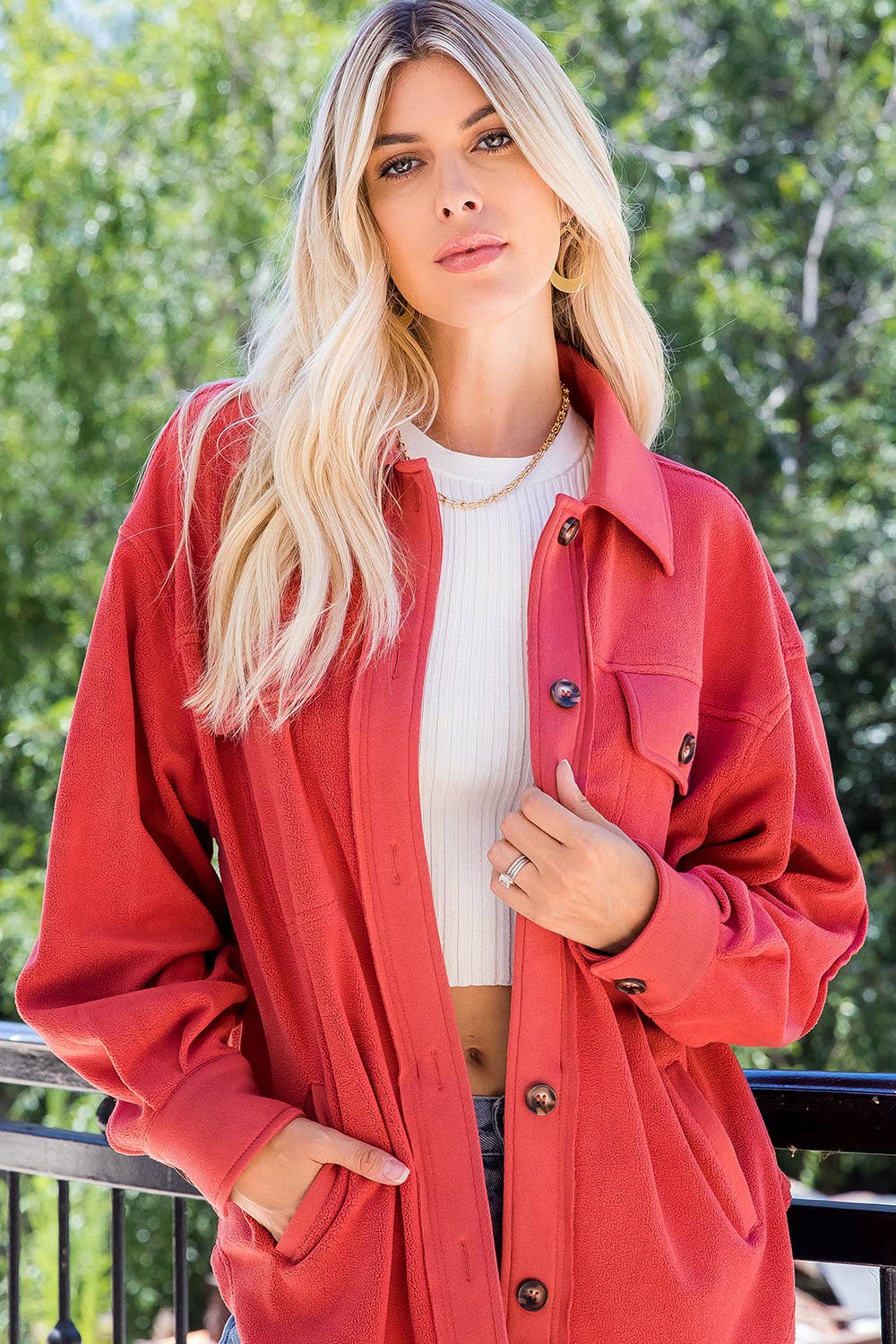 Sweet Lovely by Jen - Wholesale Shirt Jacket/Shacket - Women's - SOFT COZY WASHED SHACKET31