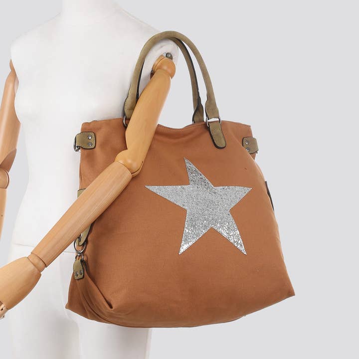 House of Milano - Wholesale Tote bag – Women's - 2253 Large Canvas Star Bags10