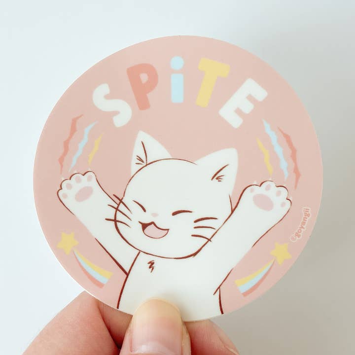 Autocollant en vinyle étanche Spite Cat pour la vente par goyangii