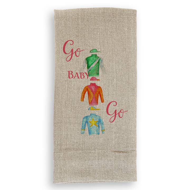 French Graffiti - Wholesale Tea Towel - Jockey Silks Go Baby Go