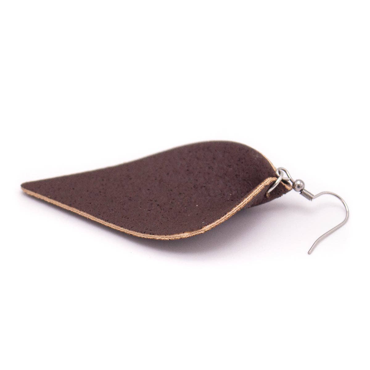 Meninas Bonitas Cork - Venta al por mayor Pendientes colgantes - Formas de tela de corcho marrón oscuro para pendientes, ER-119-A2