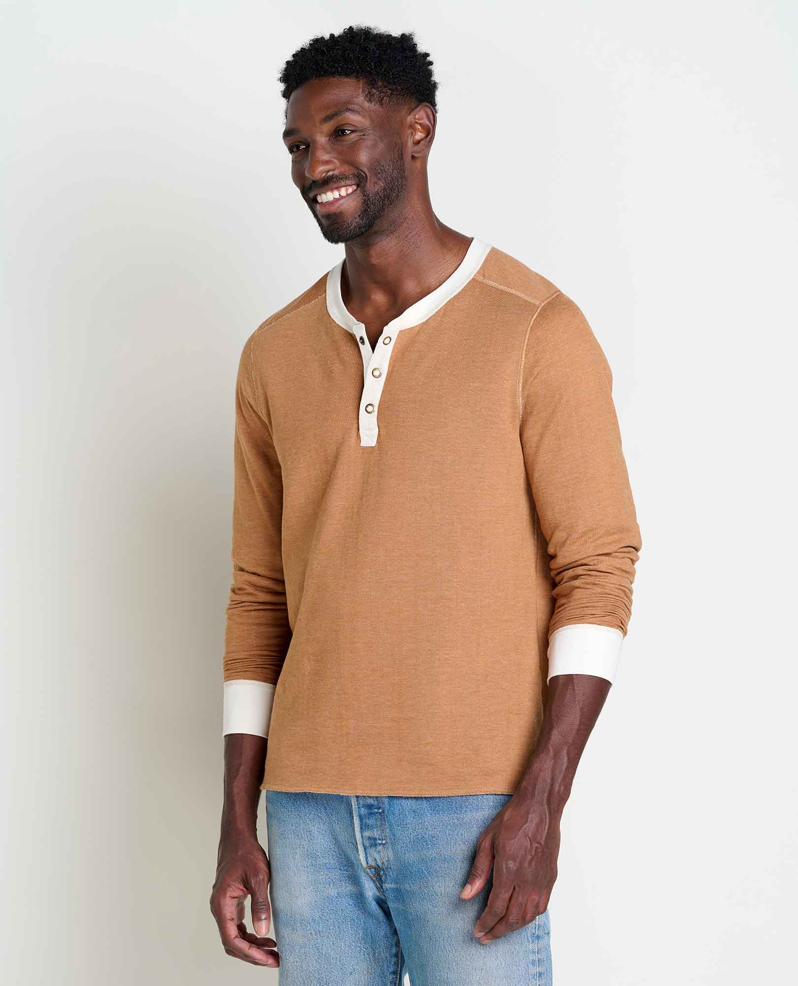 Toad&Co - Wholesale Knit Top - Men's - Men's Nord Reversible Long Sleeve Henley F2511