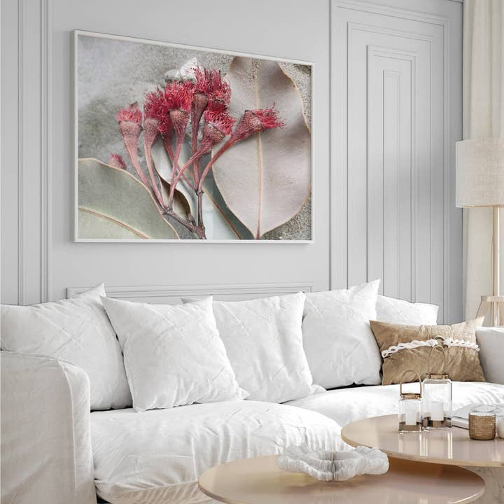 PRINT AND PROPER - Wholesale Art print - Dried Gum Tree Flowers in the Sand Wall Art Print1