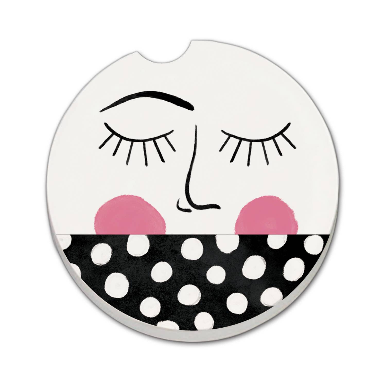 CounterArt/Highland Home/Thirstystone - Wholesale Car Coaster - Women's - "Wink" Stone Car Coaster BULK NO PACKAGING