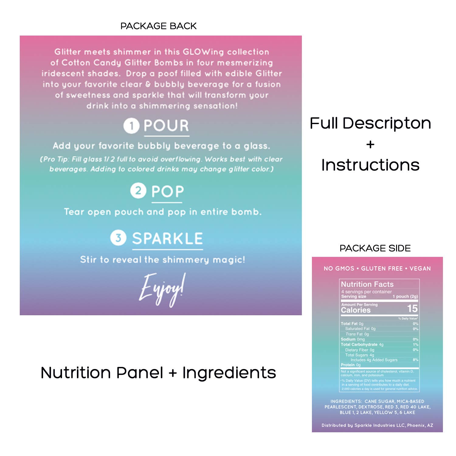 The Glitter Lab – wholesale Elixir – GLOW Drink Glitter Bombs for Cocktails, Mocktails & Bubbly4