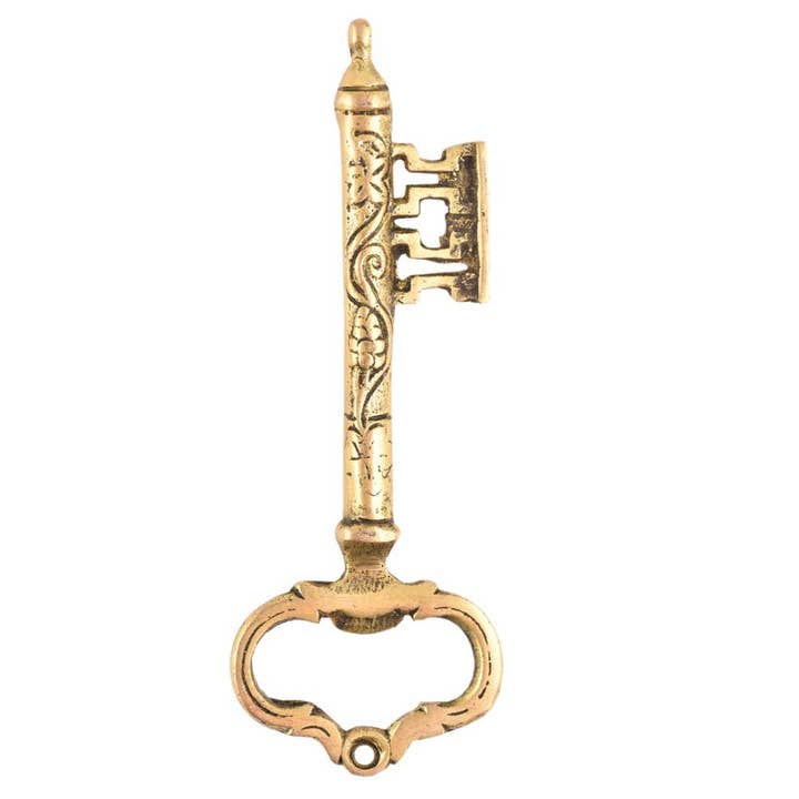 Gold 6 Piece Big Key Brass Beer Bottle Openers (Gold) for wholesale on Faire