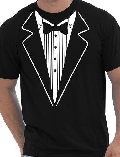 Print4U – wholesale Screen printed t-shirt – Men′s – Tuxedo Fancy Dress T-Shirt0