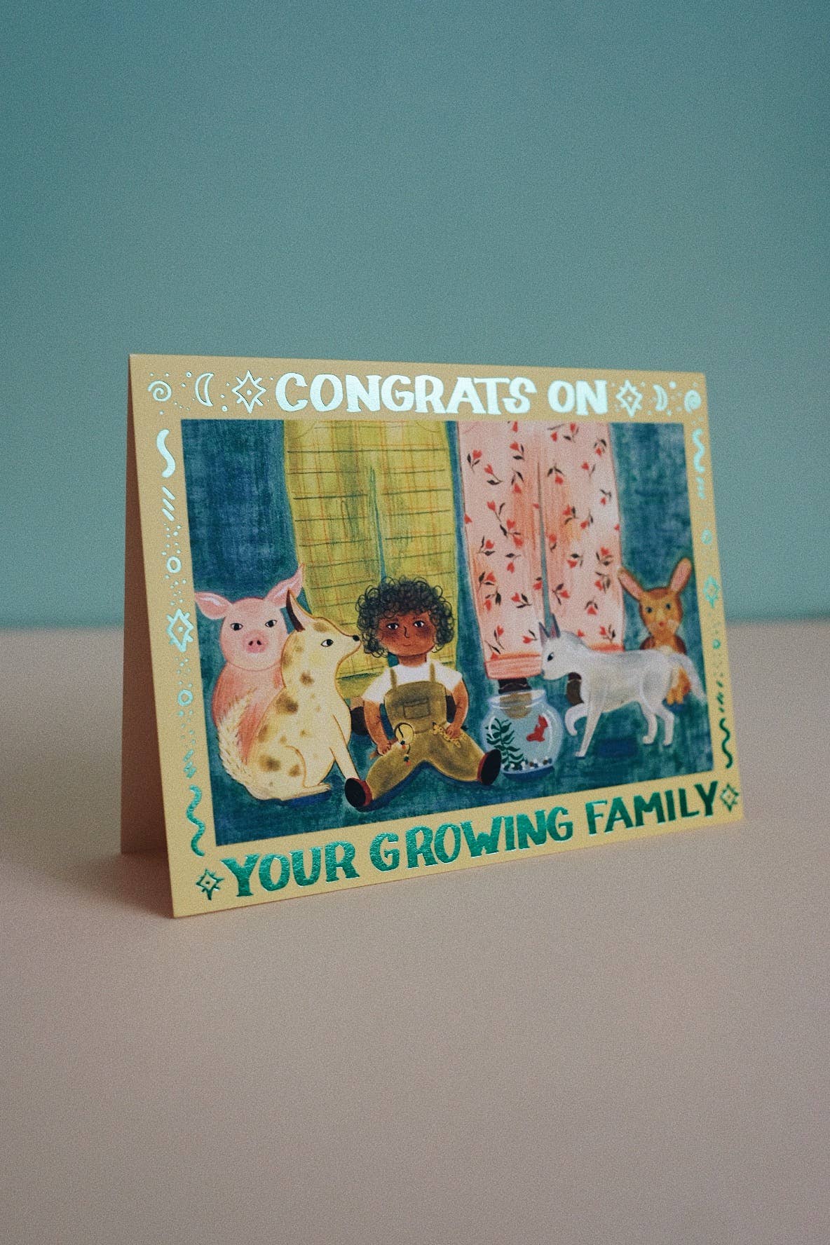 Small Adventure - Vendita all'ingrosso Biglietto di auguri per la nascita - Carta famiglia in crescita2