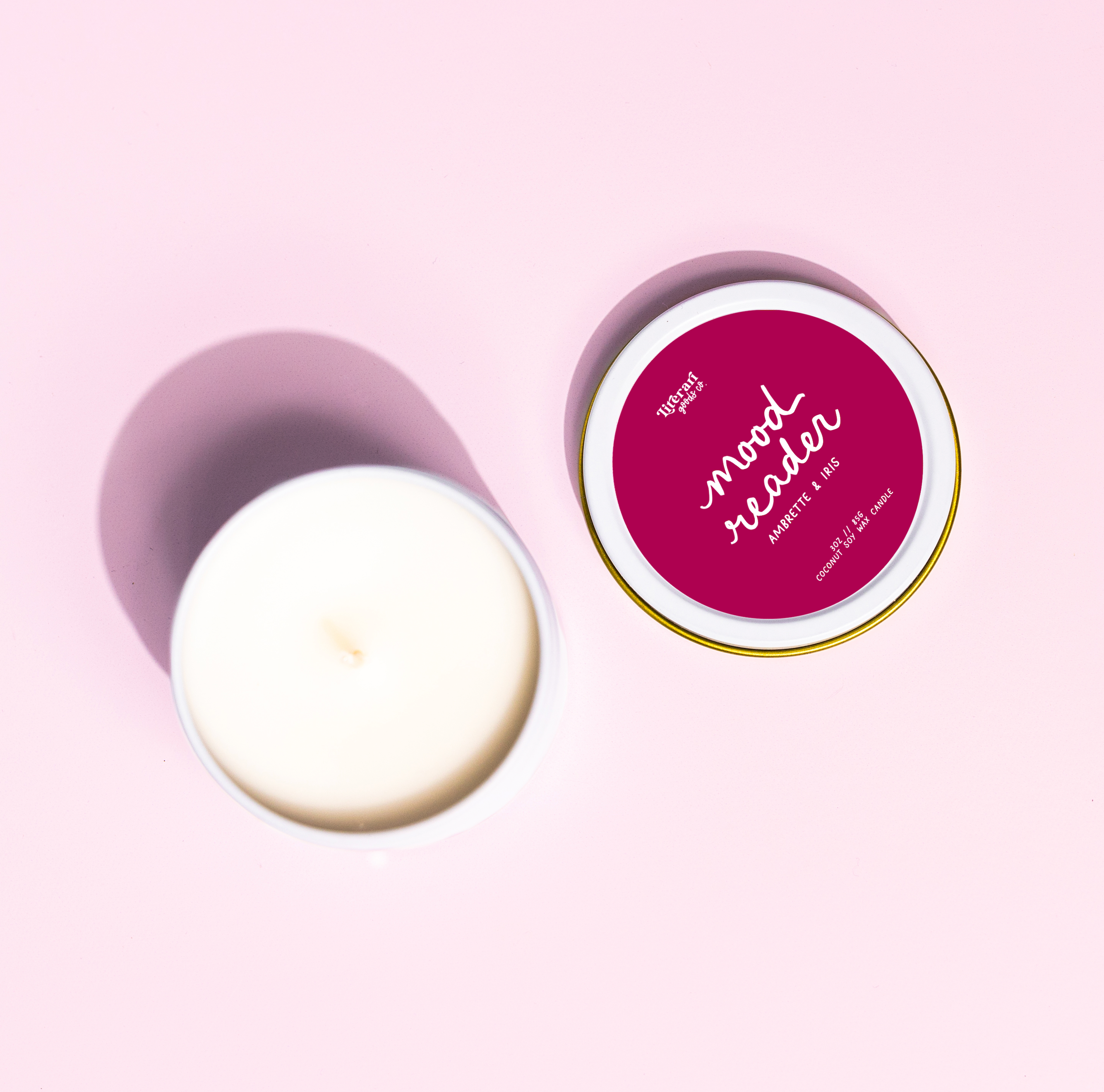 Literari Goods, Co | Book Themed Candles + Gifts - Wholesale Jar/Filled Candle - Bookish Fall Candle - Christmas Gift - Mood Reader Tin2