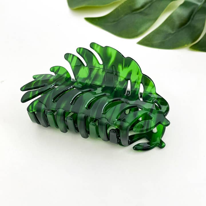 TheDivaSoap - Wholesale Hair Clip - Women's - Tropical Palm Leaf Hair Claw Clip8