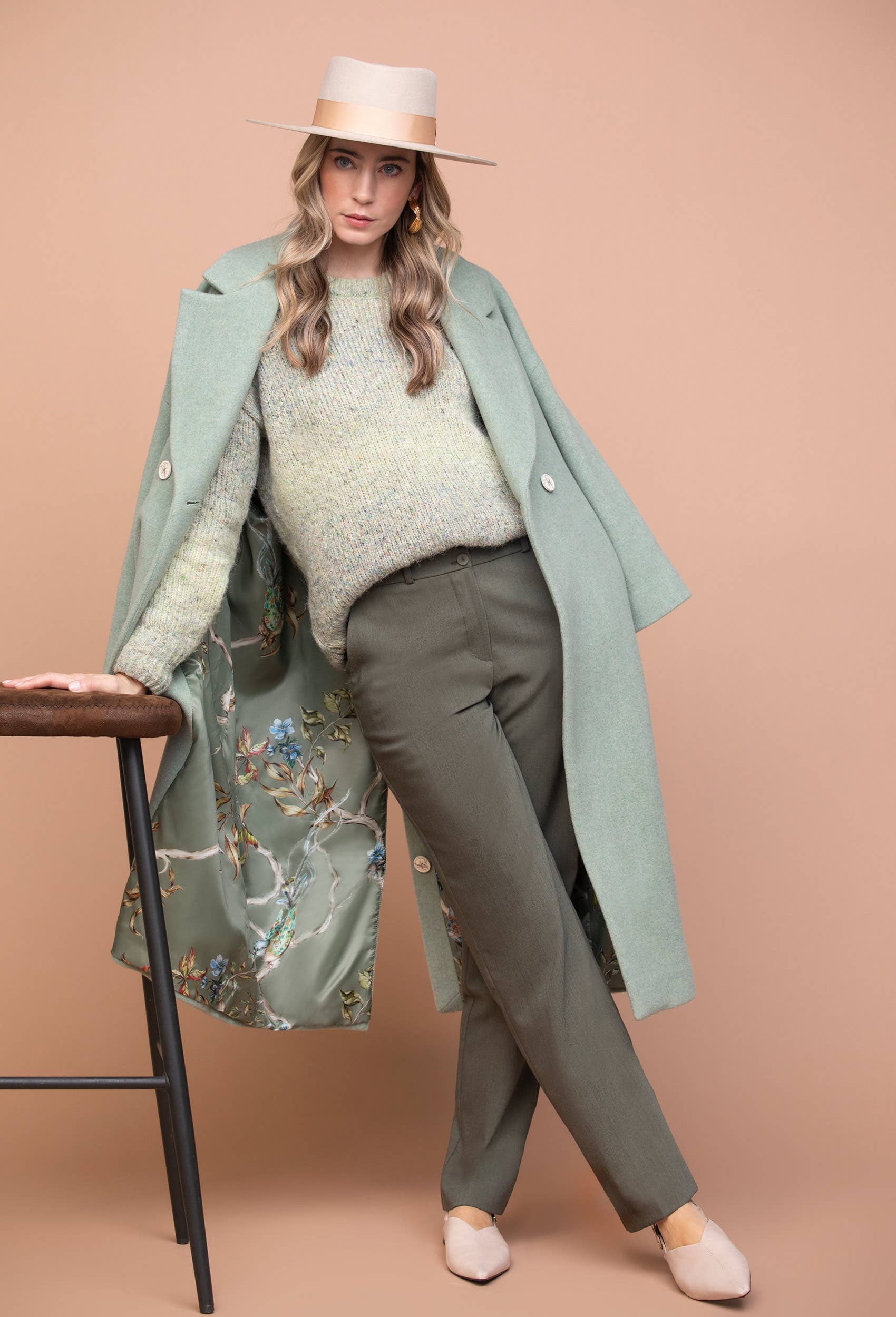 Greenkiss - Vente Manteau – femme - Manteau long oversize croisé en laine1