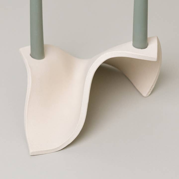 Virginia Sin - Vendita all'ingrosso Portacandele - Candelabro a drappeggio, osso6