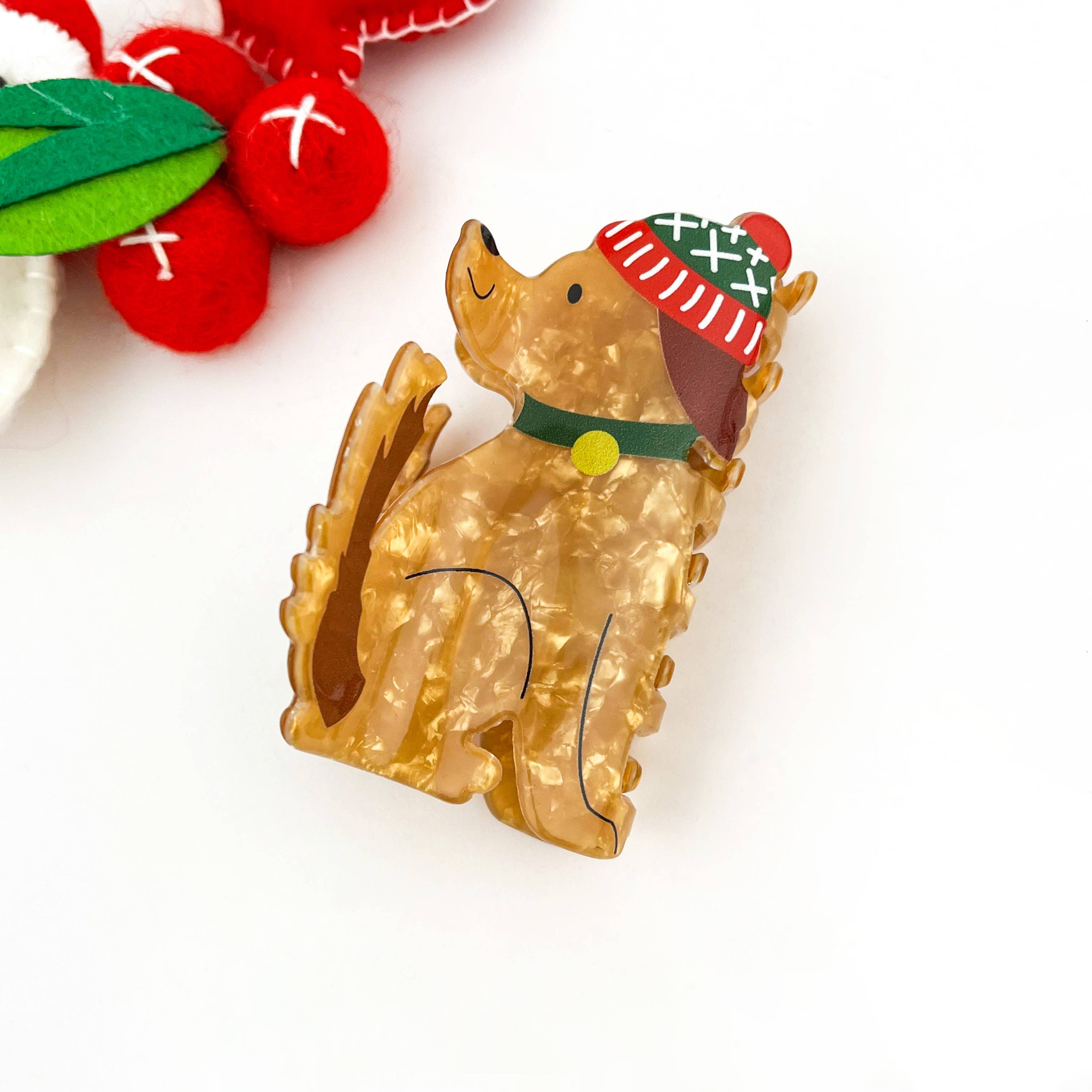 mildstyles – wholesale Hårklämma - Dam – Julfestlig akryltryckt hårklämma2