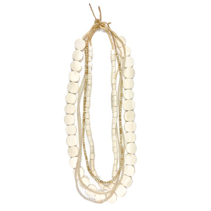Twine & Twig - Wholesale Jewelry Set - White Layer Necklace Set2